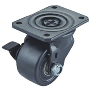 Low profile industrial casters, MA66SPSB-3”