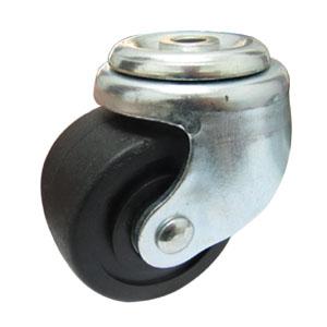 Low profile caster with bolt hole