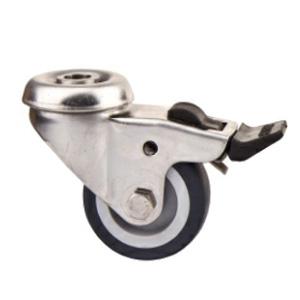 Bolt hole stainless steel caster wheels